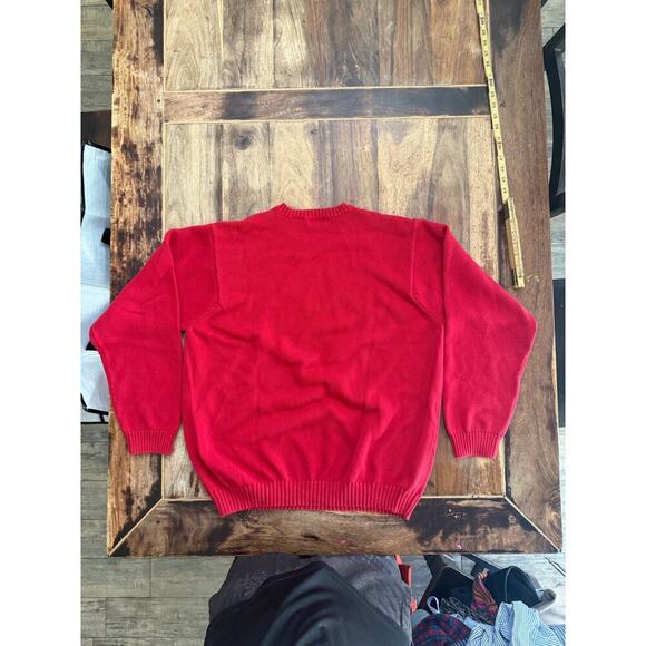 Vintage IZOD Men's Red Cable Knit Crew Neck Pullover Sweater Size XL - Picture 2 of 4